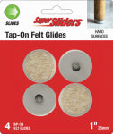 SHEPHERD HDWE. PROD., LLC. Super Sliders 1" Felt Tap-On Glides 4 Pack.