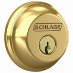 SCHLAGE LOCK Schlage B60NV505KA4 Deadbolt, 1 Grade, SC1 Key, Metal, Bright Brass, 2-3/8, 2-3/4 in Backset HARDWARE & FARM SUPPLIES SCHLAGE LOCK