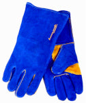 FORNEY ForneyHide 53423 Welding Gloves, Men's, XL, Gauntlet Cuff, Leather Palm, Blue, Reinforced Crotch Thumb, Leather Back CLOTHING, FOOTWEAR & SAFETY GEAR FORNEY   