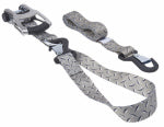 HAMPTON PRODUCTS-KEEPER Ratchet Tie-Down, Aluminum Alloy Handle, Diamond Plate, 1-1/4 In. x 8 Ft., 2-Pk.