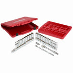 MILWAUKEE ELECTRIC TOOL CORP 56-Pc. SAE & Metric 6-Point Ratchet & Socket Set, 3/8 In. Drive