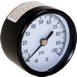 ASHLAND WATER GROUP Water Pressure Tank Gauge, .125-In. Back Mount, 100-Lbs.