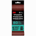 3M 3M 27395 Sanding Belt, 3 in W, 21 in L, 80 Grit, Aluminum Oxide Abrasive TOOLS 3M