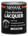 MINWAX Minwax 155100000 Brushing Lacquer, Liquid, Clear, 1 qt, Can PAINT MINWAX