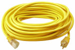 U.S. WIRE & CABLE CORP. Extension Cord, 12/3 SJTW, Yellow Round Vinyl, Lighted End, 50 Ft. ELECTRICAL U.S. WIRE & CABLE CORP.