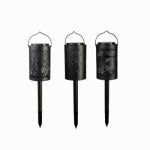 FUSION PRODUCTS LTD. Solar Pathway Light, Black Metal, Assorted Cut-out Designs ELECTRICAL FUSION PRODUCTS LTD.