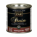 ZAR ZAR 51706 Wood Stain, Moroccan Red, Liquid, 0.5 pt PAINT ZAR