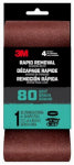 3M COMPANY Rapid Removal Power Sanding Belt, 80 Grit, 4 x 24 In.