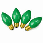 VAST LIGHTING CORP. Christmas Lights Replacement Bulb, C9, Green Ceramic, 4-Pk.