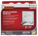 FROST KING Frost King V73/9H Indoor Shrink Window Kit, 42 in W, 0.75 mil Thick, 5.2 ft L, Plastic, Clear, 9/PK HARDWARE & FARM SUPPLIES FROST KING