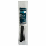 IRONCUBE WORKS Self-Locking Cable Ties, Black, 11 In., 8-Pk.