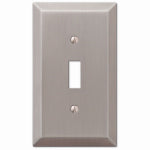 AMERELLE Amerelle 163TBN Wallplate, 4-15/16 in L, 2-7/8 in W, 1 -Gang, Steel, Brushed Nickel ELECTRICAL AMERELLE