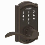 SCHLAGE LOCK CO Touch Keyless Entry Lever Lockset, Camelot Trim, Aged Bronze HARDWARE & FARM SUPPLIES SCHLAGE LOCK CO