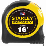 STANLEY TOOLS STANLEY 33-716 Measuring Tape, 16 ft L Blade, 1-1/4 in W Blade, Steel Blade, ABS Case, Black/Yellow Case TOOLS STANLEY TOOLS