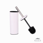 MODA AT HOME ENTERPRISES LTD Toilet Bowl Brush & Caddy, White CLEANING & JANITORIAL SUPPLIES MODA AT HOME ENTERPRISES LTD