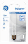 GE GE 22114 Appliance Light Bulb, 15 W, T6 Lamp, E12 Candelabra Lamp Base, 100 Lumens, 2500 K Color Temp ELECTRICAL GE
