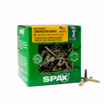 SPAX #10 x 3" Interior Flat Head Wood Screws Construction Torx T-Star Plus (200 EA) 3 LB