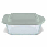 FOODSERVICES BRAND GROUP, LLC Baking Dish, Glass With Sage Lid, 8x8-In.