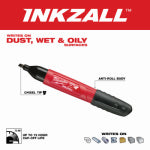 MILWAUKEE ELECTRIC TOOL CORP Inkzall Marker, Chisel Tip, Black