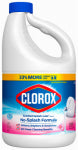 CLOROX Clorox Splash-Less 32387 Bleach, 77 oz, Bottle, Liquid, Fresh Meadow CLEANING & JANITORIAL SUPPLIES CLOROX