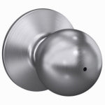 SCHLAGE LOCK CO Orbit Privacy Lockset, Satin Chrome