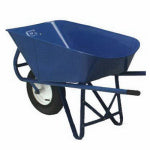 WLMD-DBA WELLMADE PRODUCTS Contractor-Grade Wheelbarrow, Steel-Handles, 20-Gauge, 5-Cu. Ft. LAWN & GARDEN WLMD-DBA WELLMADE PRODUCTS