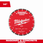 MILWAUKEE ELECTRIC TOOL CORP Diamond Max Masonry & Concrete Diamond Circular Saw Blade, Segmented, 14 In.