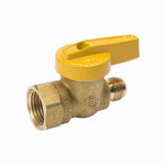 B & K INDUSTRIES B & K 117-592 Gas Ball Valve, 9/16 x 1/2 in Connection, Flare x FPT, 200 psi Pressure, Manual Actuator, Brass Body PLUMBING, HEATING & VENTILATION B & K INDUSTRIES