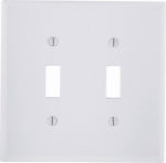 LEVITON MFG CO WHT 2-TOGL WALL PLATE ELECTRICAL LEVITON MFG CO