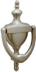 SCHLAGE BUILDERS HARDWARE Schlage CP2-3125-619 Door Knocker, Solid Brass, Satin Nickel, 3-15/16 in Mounting Hole HARDWARE & FARM SUPPLIES SCHLAGE BUILDERS HARDWARE