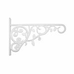 PANACEA PRODUCTS Hanging Plant Bracket, Hanging, White Leaves, Cast Aluminum, 9-In. LAWN & GARDEN PANACEA PRODUCTS