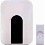 GLOBE ELECTRIC Wireless Doorbell Kit, Plug-In, White/Black ELECTRICAL GLOBE ELECTRIC   