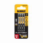 DEWALT ACCESSORIES FlexTorq #1 Square Driver Bits, 2-1/4 In., 3-Pk. TOOLS DEWALT ACCESSORIES