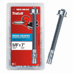 RED HEAD Red Head TruBolt 03044 Wedge Anchor, 5/8 in Dia, 7 in L, Steel, Zinc HARDWARE & FARM SUPPLIES RED HEAD