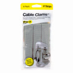 JJAAMM LLC Cable Clams Hook & Loop Cord Holders, Gray, 5 In.