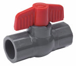 B&K LLC Solvent Ball Valve, Gray PVC, 2 In.