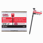 GRK FASTENERS GRK Fasteners RSS Series 95611 Structural Screw, 6 in L, Coarse Thread, Washer Head, Torx Drive, Steel, Zinc-Plated, 1 HARDWARE & FARM SUPPLIES GRK FASTENERS