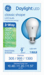 GE GE Basic Series 93131784 Light Bulb, Three-Way, A19 Lamp, 100 W Equivalent, DC Medium Lamp Base, Frosted, Daylight ELECTRICAL GE