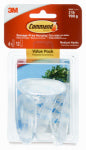 COMMAND Command 17091CLR-VP Adhesive Hook, 2 lb, 6 -Hook, Plastic, Clear HARDWARE & FARM SUPPLIES COMMAND