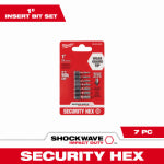 MILWAUKEE ELECTRIC TOOL CORP 7-Pc. Shockwave Impact Hex Security Insert Bit Set TOOLS MILWAUKEE ELECTRIC TOOL CORP