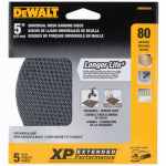 DEWALT DEWALT DWAM4301 Sanding Disc, 5 in Dia, 80 Grit, Medium, Silicone Carbide Abrasive PAINT DEWALT