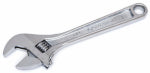 CRESCENT Crescent AC28VS Adjustable Wrench, 8 in OAL, 1-1/8 in Jaw, Steel, Chrome, Non-Cushion Grip Handle TOOLS CRESCENT