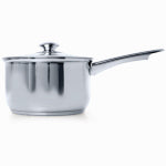 EPOCA INC Pure Intentions Stainless Steel Saucepan, Glass Lid, 3 Qts.
