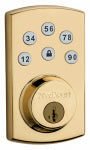 ASSA ABLOY AMERICAS RESIDENTIALINC. Power Keyless Entry Deadbolt, Brass