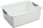 STERILITE Medium Ultra Basket.  White with Gray Inserts in Handles