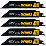 DEWALT ACCESSORIES 2X Long Life Reciprocating Saw Blades, Metal Cutting 14 TPI, 6 In., 5-Pk. TOOLS DEWALT ACCESSORIES