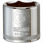 DEWALT DEWALT DWMT88984OSP Drive Hand Socket, 7/8 in Socket, 3/8 in Drive, 6-Point, Steel, Polished Chrome Vanadium TOOLS DEWALT