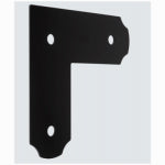 ASSA ABLOY AMERICAS RESIDENTIALI NC Hartley Collection Decorative L Strap, Black, 3 x 8-1/4 x 8-1/4 In.