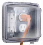 RACO INCORPORATED Outlet Cover, 2 Gang, Vertical, Clear Polycarbonate ELECTRICAL RACO INCORPORATED