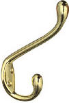 ASSA ABLOY AMERICAS RESIDENTIALI NC Hat & Coat Hook, Heavy-Duty, Bright Brass, Long HARDWARE & FARM SUPPLIES ASSA ABLOY AMERICAS RESIDENTIALI NC
